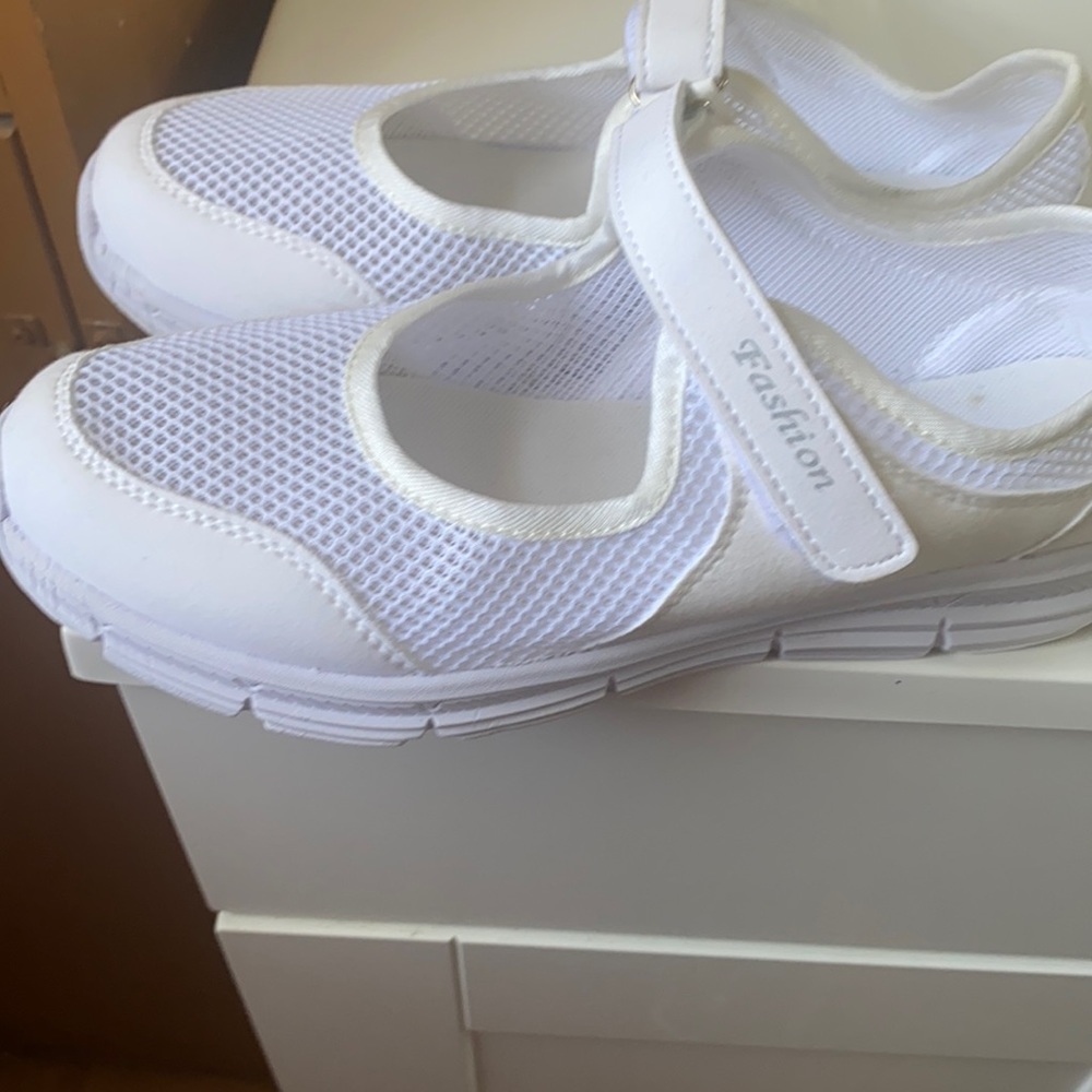Ladies white summer shoes